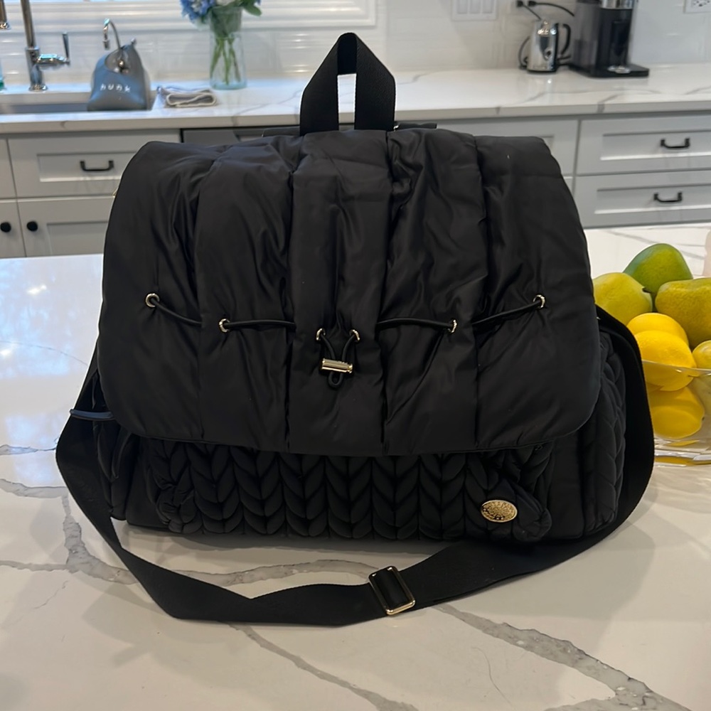 Happ black diaper bag